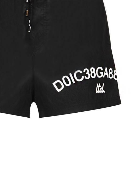 logo-print drawstring swim shorts Dolce & Gabbana | M4F31TFUSFWN0000